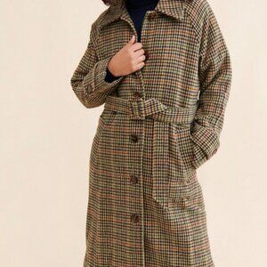 Suncoo Evan Plaid Overcoat and removable vest!
